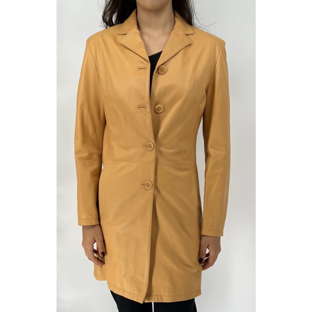 Façonnable by Albert Goldberg Mid-Length Tan Jacket